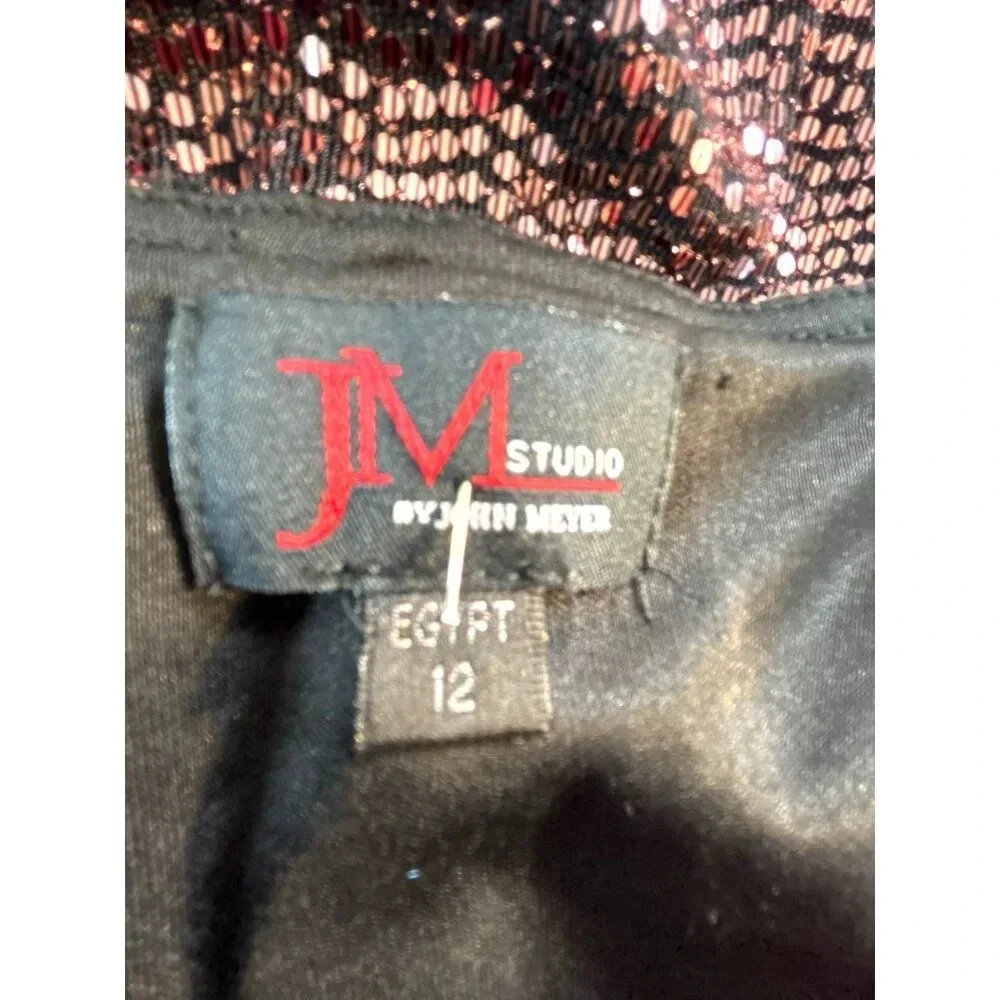 JM Studio Womens Dress Wrap Style Rose Bronze Sparkle Size 12 NWT - Picture 3 of 7